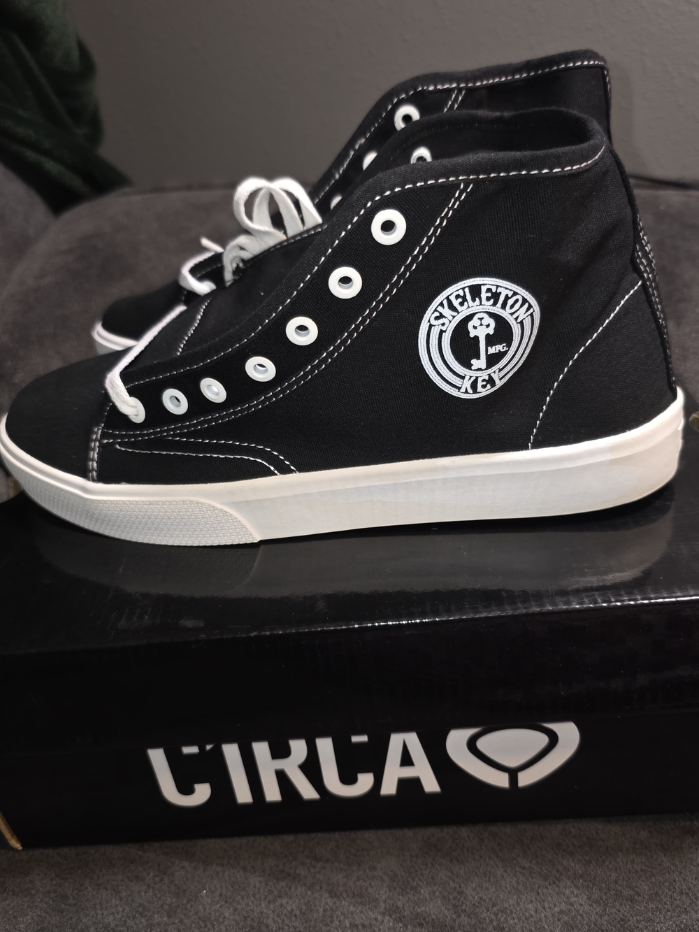 CIRCA Black High-Top Canvas Sneakers for Men